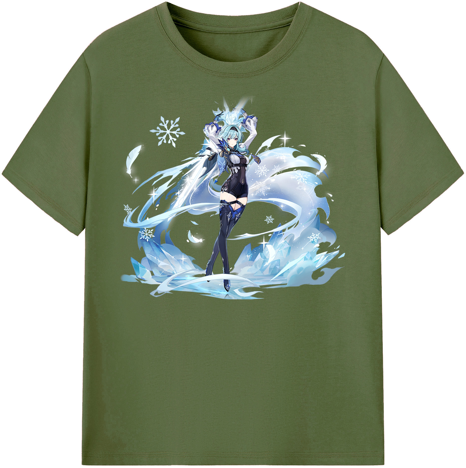 げんし神 优菈 ゆうら genshin Yūra 綿100％半袖Tシャツ（フロントプリント）